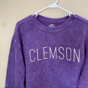 Clemson Vintage Wash Cord Pullover
